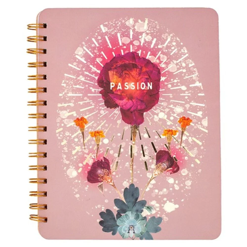 NWT Papaya Spiral Notebook Journal “Passion” 7” x 9 x 1” I Thick Premium Paper